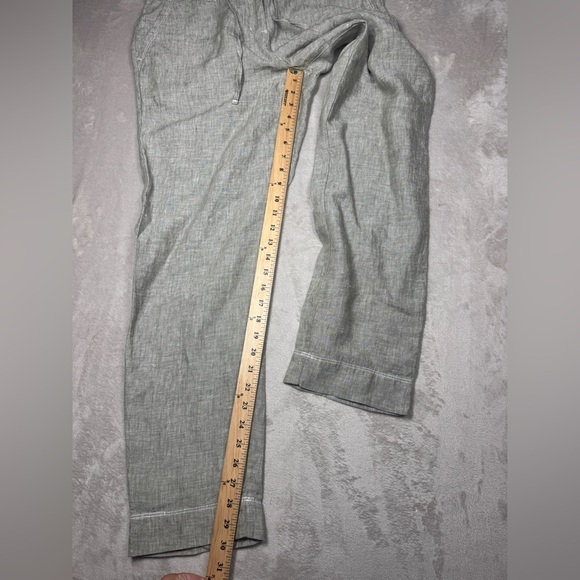 Tommy Bahama Women’s 100% Linen Green Casual Lagenlook Drawstring Pants Medium - Picture 9 of 15